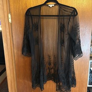 Women’s Lace Detail Sheer Kimono